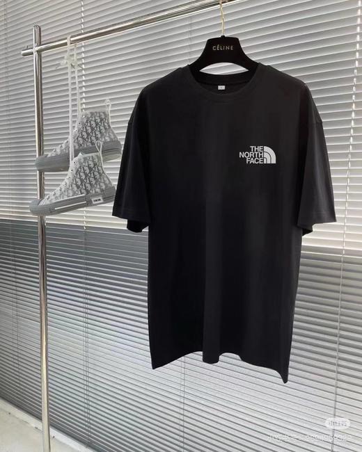 F032794胸口小标黑白双色宽松遮肉短袖T恤情侣款 商品图0