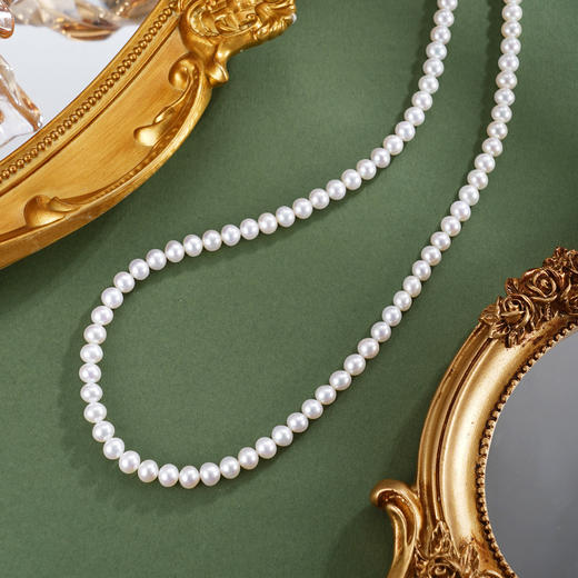 子佩集银S925珍珠惜王妃项链【ZXLY5.5-6MM】珠串2602 商品图0