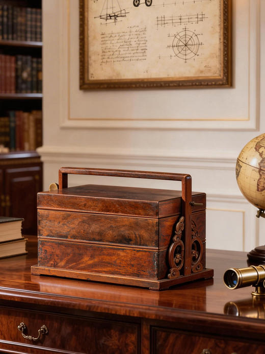 清	黄花梨两撞提梁盒 商品图1