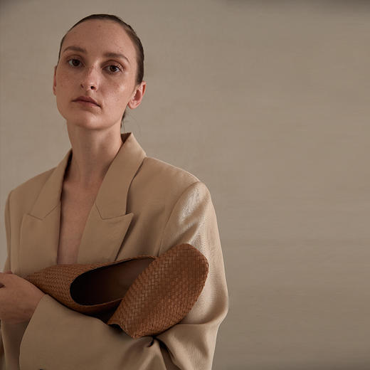 Le' Murmure 原创设计师时髦手工牛皮编织包头拖鞋女户外春夏新款 商品图4