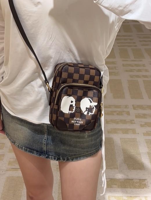 印花格子斜挎单肩包zo 商品图4