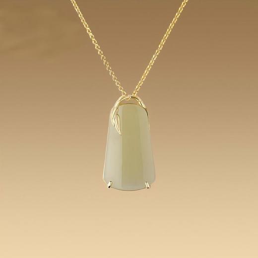 【宫里上新】竹报平安 和田玉无事牌项链 商品图1