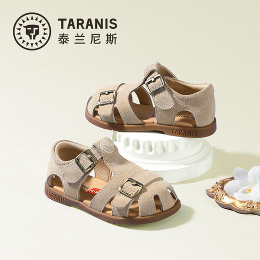 泰兰尼斯夏季新款儿童凉鞋镂空透气牛皮学步鞋休闲轻便防滑女童鞋T07T6B8799 商品图4