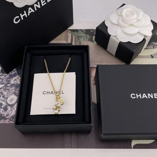 HD15 香奈儿 堆叠杠铃珠双坠项链 商品图1