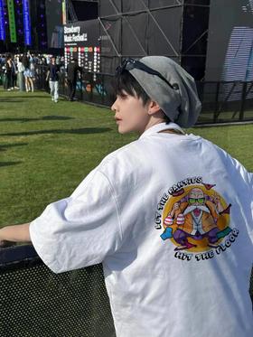 AJ乔丹专柜同步联名新款飞人七龙珠龟仙人联名系列印花情侣短袖