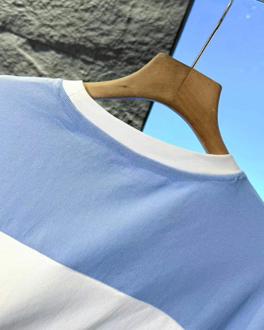 F032743拼接短袖圆领休闲运动服情侣款速干透气运动休闲训练短袖T恤 商品图9