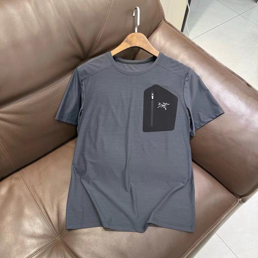 F032789凉感冰肤五色新款冰丝弹力透气压胶短袖T恤 商品图9