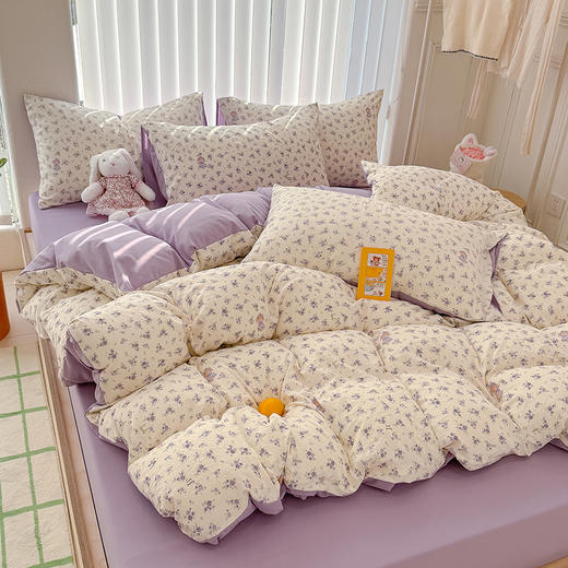 萌可兔 春夏款小布袋四件套 ins风 超柔古法水洗仿云感棉 A类母婴级 10款可选 商品图5