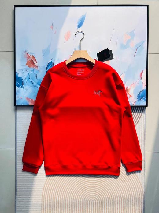 F032783休闲基础款男女情侣刺绣鸟混纺棉圆领卫衣 商品图6