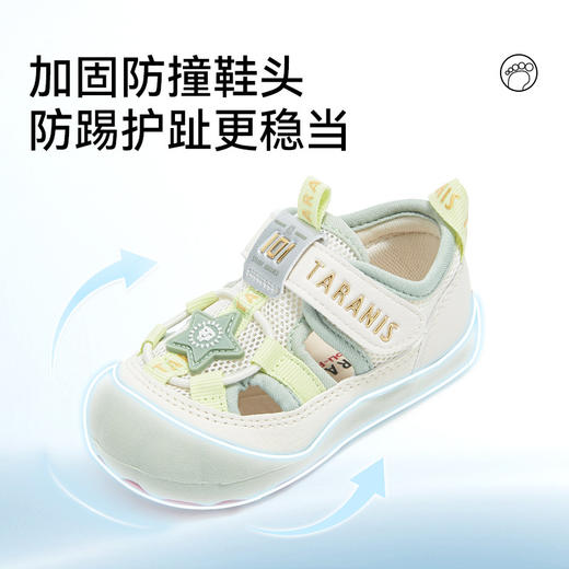 泰兰尼斯101童鞋夏季新款步前鞋男宝宝透气凉鞋女童婴幼儿赤足鞋T24B6B8788 商品图2