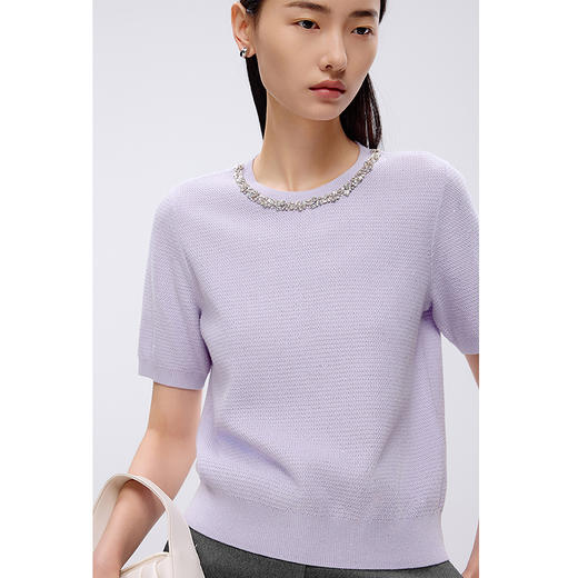 朗姿LANCY 女装针织T桖LSJK03KPR779 商品图1