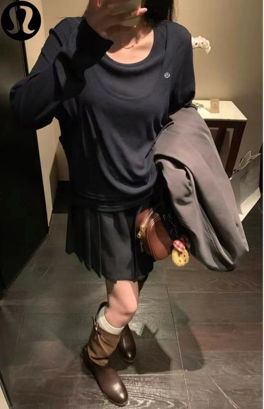 F032711一包两件装春夏款上新休闲运动宽松大U领亲肤透气修身T恤 商品图11