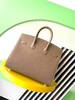 【纯手缝定制不退换】爱马仕 Birkin 25大象灰 银扣 Ep皮（MM） 商品缩略图2