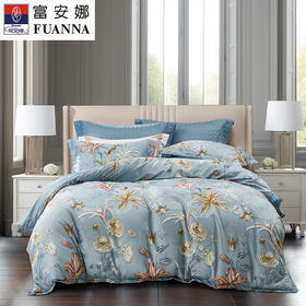 富安娜 纯棉四件套-竹影阑珊