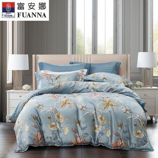 富安娜 纯棉四件套-竹影阑珊 商品图0
