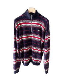 女款宽松条纹针织毛衣la017