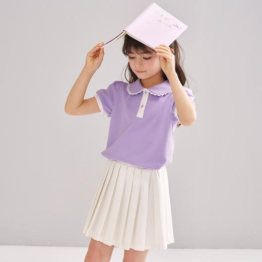 笛莎Deesha 2026年夏季新款松饼熊女童短袖T恤 商品图0