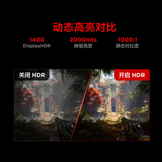 【FFALCON雷鸟】雷鸟27英寸4K160Hz双模320Hz电竞显示屏 DC调光 双音响2304分区QD-MiniLED电脑显示器U8APro狩猎者二代27U8A Pro 商品图5