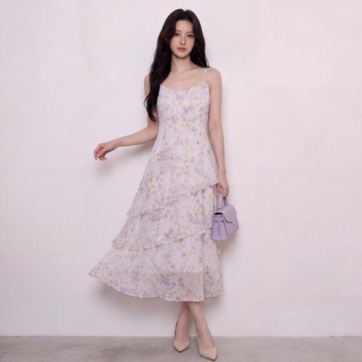 奢姿大码女装2026夏季减龄碎花荷叶边两件套胖妹妹蛋糕连衣裙套装9962960107 商品图1