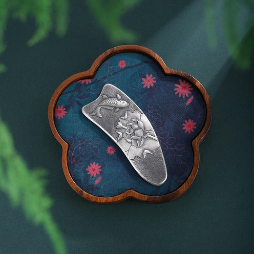 子佩集S999手工银【莲华鱼跃】摆件【ZYG022】原创设计2602 商品图2