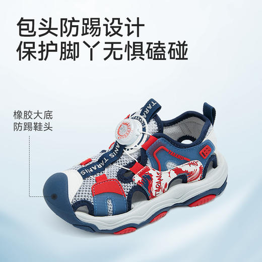 泰兰尼斯儿童溯溪凉鞋2026年夏新款男童运动旋钮女童户外涉水鞋子T07X6B8779 商品图4