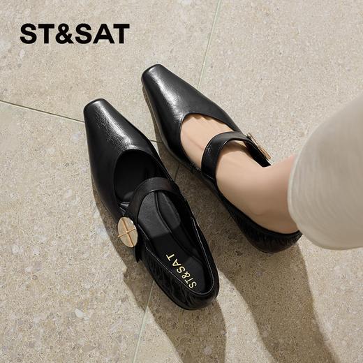 星期六26春新款气质尖头百搭玛丽珍SSE1111CGT 商品图3