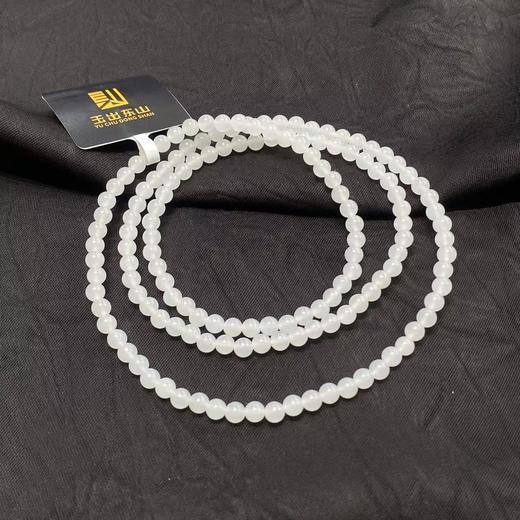 【快抱】【于田产和田玉95料4mm圆珠项链】出证书，发货1~5天，48小时鉴赏期 商品图0