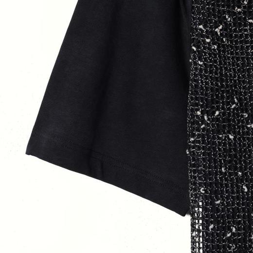 SDSA男装2026新款高贵轻奢潮牌网格马甲拼接假两件圆领短袖T恤潮 商品图3