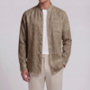 春季新款男士亚麻立领休闲外套 商品缩略图5