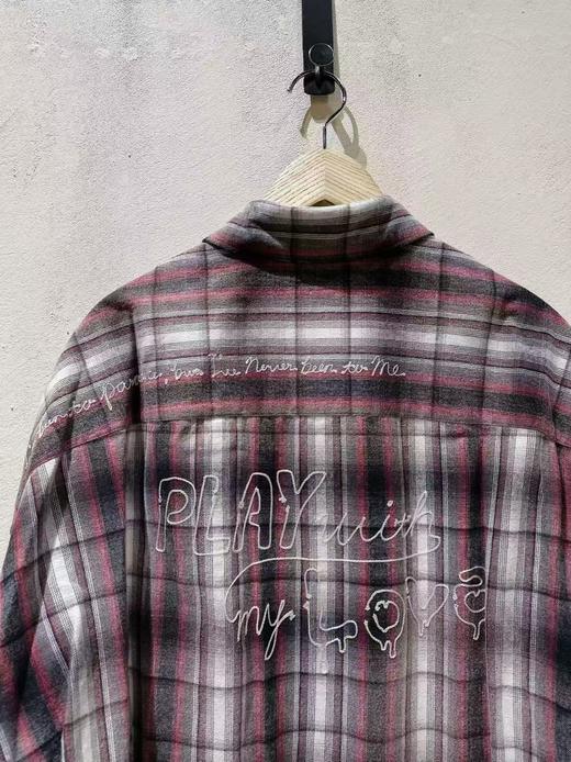 男款格纹长袖衬衫FE019 商品图2