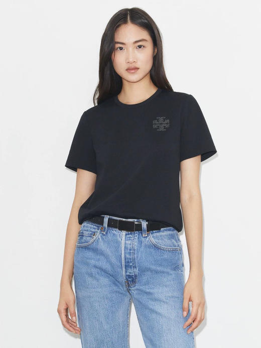 【3月27日 周末秒杀 直接调价下单即可】TB家 女款圆领 烫钻T恤  26春夏新款 商品图0