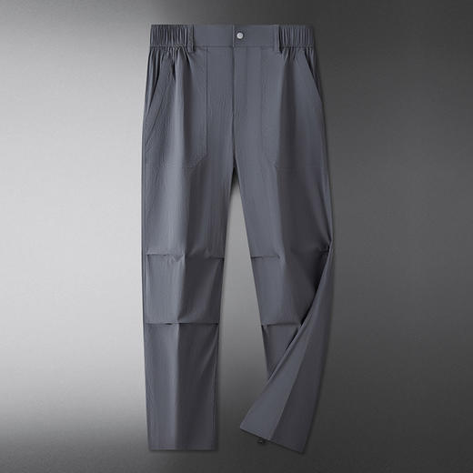 【DDP】大依优型大码男装夏季冰丝速干休闲裤高弹力松紧腰直筒长裤 商品图2