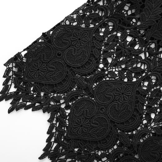 「高货wl」全新升级【铂金会员293/天猫399/差价106】(12340)洛诗琳轻奢名媛风镶钻连衣裙2026夏季水溶蕾丝修身包臀裙 商品图4