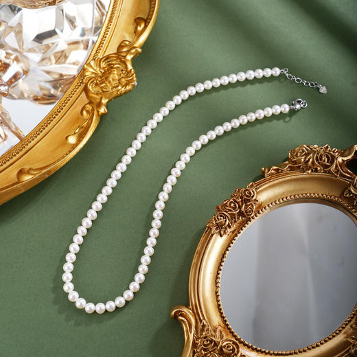 子佩集银S925珍珠惜王妃项链【ZXLY6-7MM】珠串2602 商品图3