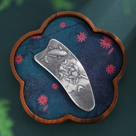 子佩集S999手工银【莲华鱼跃】摆件【ZYG022】原创设计2602