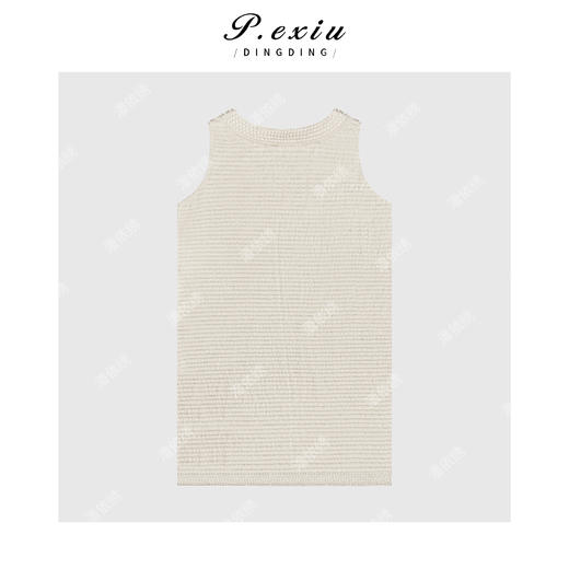 03-5潘依绣丁丁宠粉高级重工水晶珠无袖圆领连衣裙Q22506 商品图1