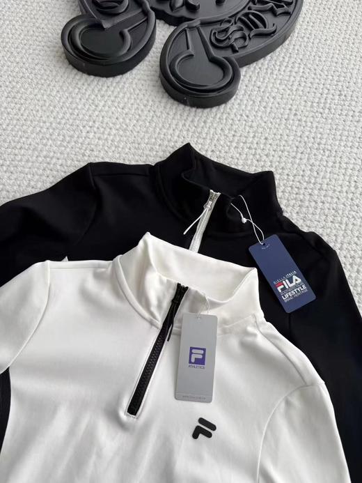 F0327103新款半拉链硅胶logo立领休闲通勤打底衫长袖上衣 商品图2