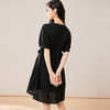 芳外2025夏季新款时尚黑色短袖连衣裙镂空设计收腰宽松裙子0332 商品缩略图4