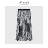 【水墨诗意】国风泼墨印染压褶气质半身裙 M8837 商品缩略图1