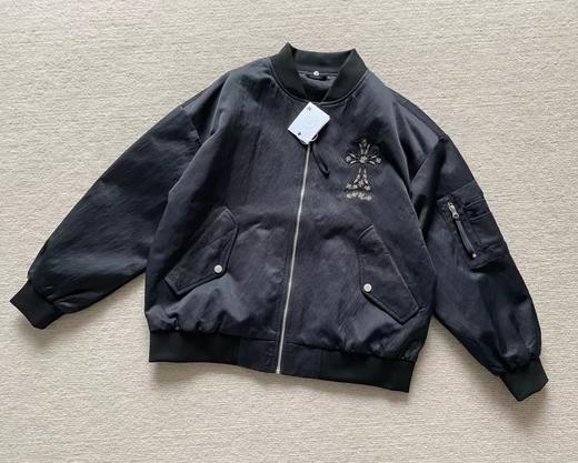 F032782帽子可拆卸款后背刺绣logo复古夹克外套男女同款 商品图4