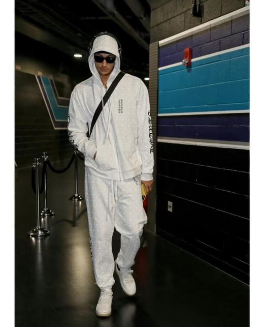 中性款暗纹抽绳卫裤长裤ba009 商品图4