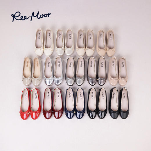 REEMOOR睿慕蛋卷鞋女红色浅口平底鞋软底船鞋芭蕾舞单鞋瓢鞋女鞋2512A6 商品图4