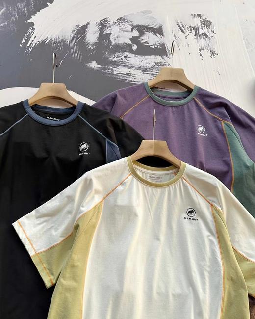 F032774男女同款轻量裸感明线撞色户外速干透气短袖T恤 商品图2