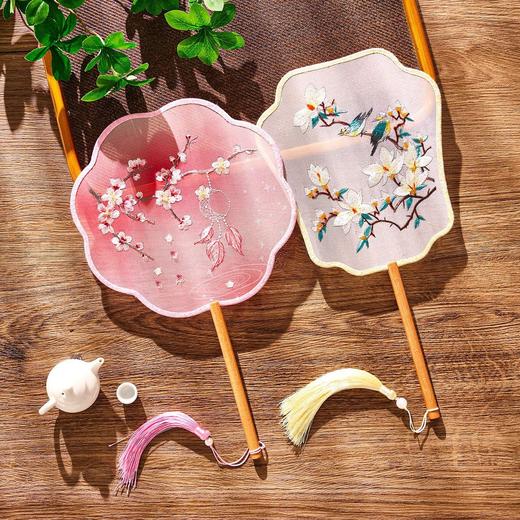 【古风刺绣团扇】新中式国风夏日汉服旗袍拍照道具女扇演出表演舞蹈扇扇子 商品图2