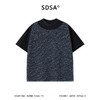 SDSA男装2026新款高贵轻奢潮牌网格马甲拼接假两件圆领短袖T恤潮 商品缩略图0