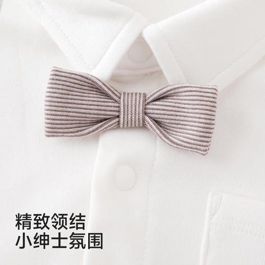 【商场同款】英氏婴儿连身衣男宝宝春夏外出爬服英伦小绅士连体衣 商品图3