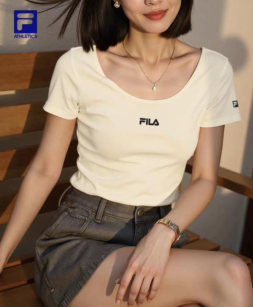 F032716一包两件夏季新款休闲百搭简约修身U领短款上衣短袖T恤 商品图9