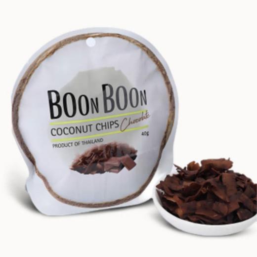 BOONBOON 椰满满香脆椰子片 泰国原装进口 原味/巧克力/冬阴功 40g/袋 商品图6