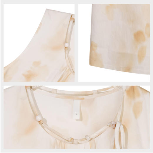 【7.5折限时特惠】（小版）【秀黛】女圆领杯垫印花背心裙轻盈透气细带灵动民族风情女士夏季睡裙W2551111T【门店同款】 商品图4