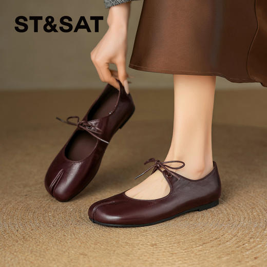 星期六26春新款优雅气质绑带分趾玛丽珍SSE1111CD2 商品图4